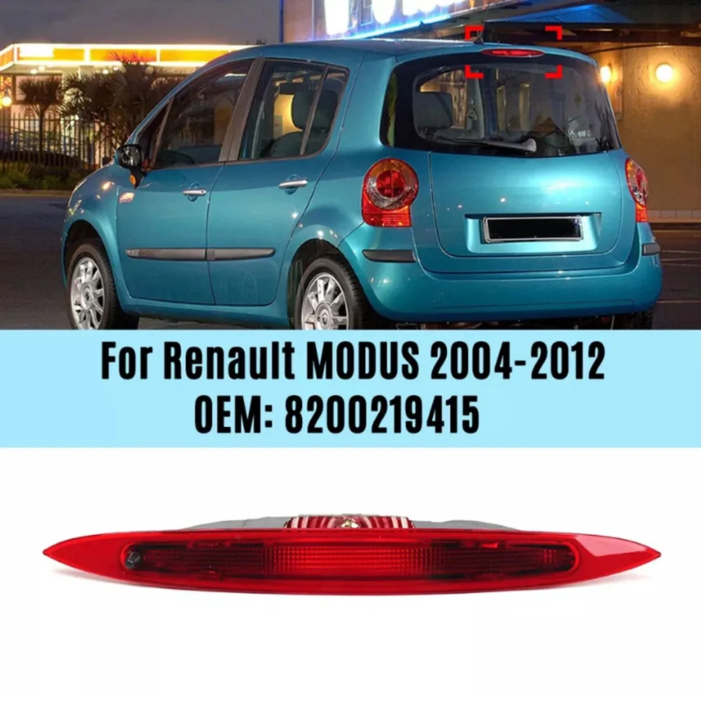 Red /Black Third Brake Light Rear High Level Brake Stop Lamp 8200219415 For Renault MODUS 05- 12 Tail Light  Third Brake Lamp