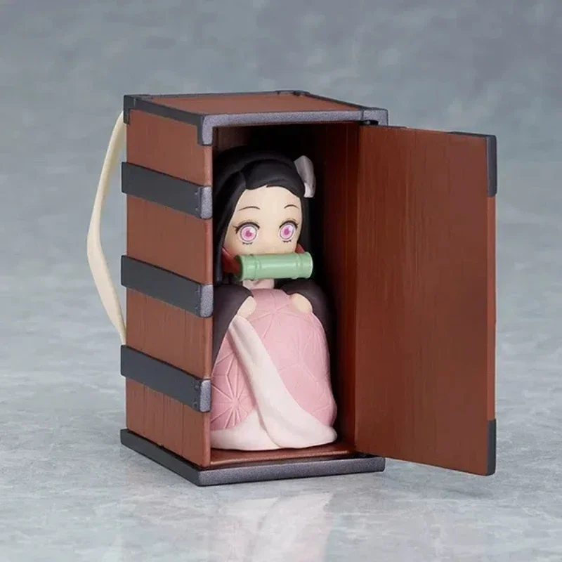 Anime Demon Slayer Nezuko postura de combate figura de acción piezas reemplazables modelo de PVC decoración de escritorio muñeca juguete recoger regalos