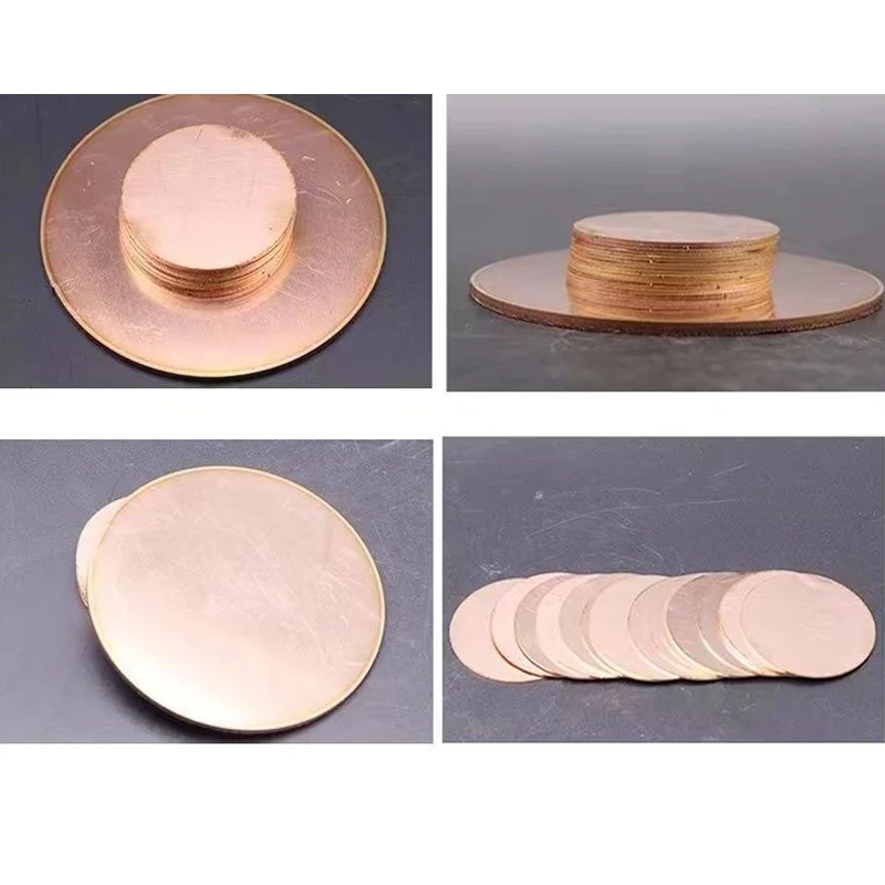 5 قطعة T2 النحاس النقي لوحة مستديرة ورقة دائرية النحاس القرص سميكة 0.1 مللي متر ~ 5 مللي متر ضياء 15 16 17 18 19 20 21 22 23 24 25 26 27 28 29 مللي متر
