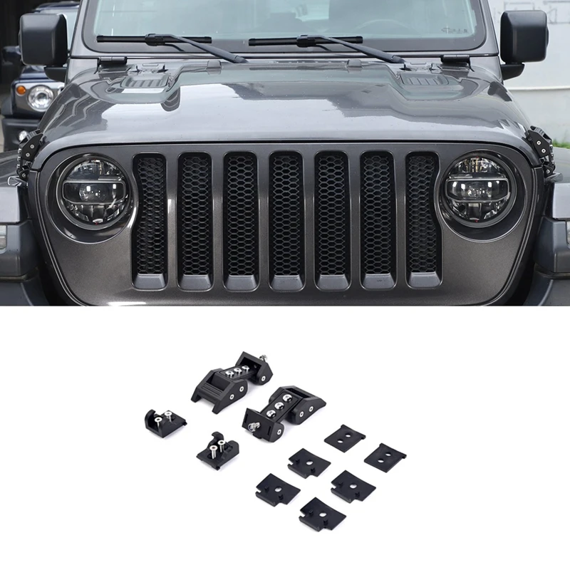 Hood Latches Catch Kit For Jeep Wrangler JK 2007-2017 JL 2018-2024 Gladiator JT 2020-2024 Accessories