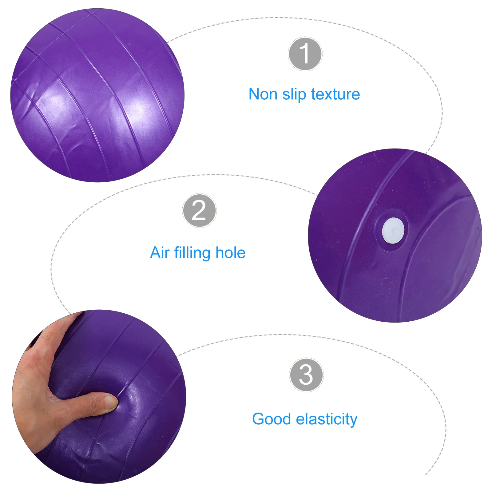

Exercise Yoga Ball Premium PVC Stability Trainer Sensory Training Fitness Balance Muscle Strength
