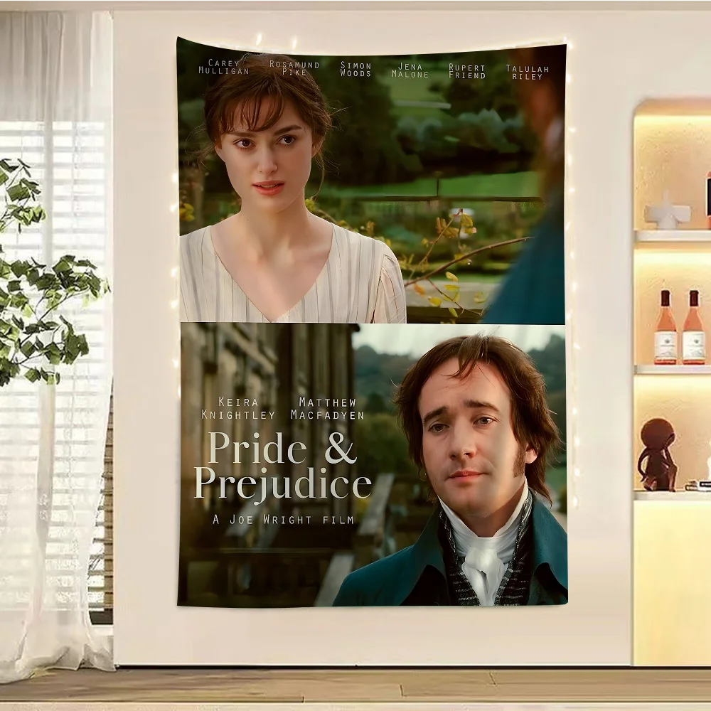 P-Pride & Prejudice Movie Hanging Bohemian Tapestry Hanging Tarot Hippie Wall Rugs Dorm Home Decor