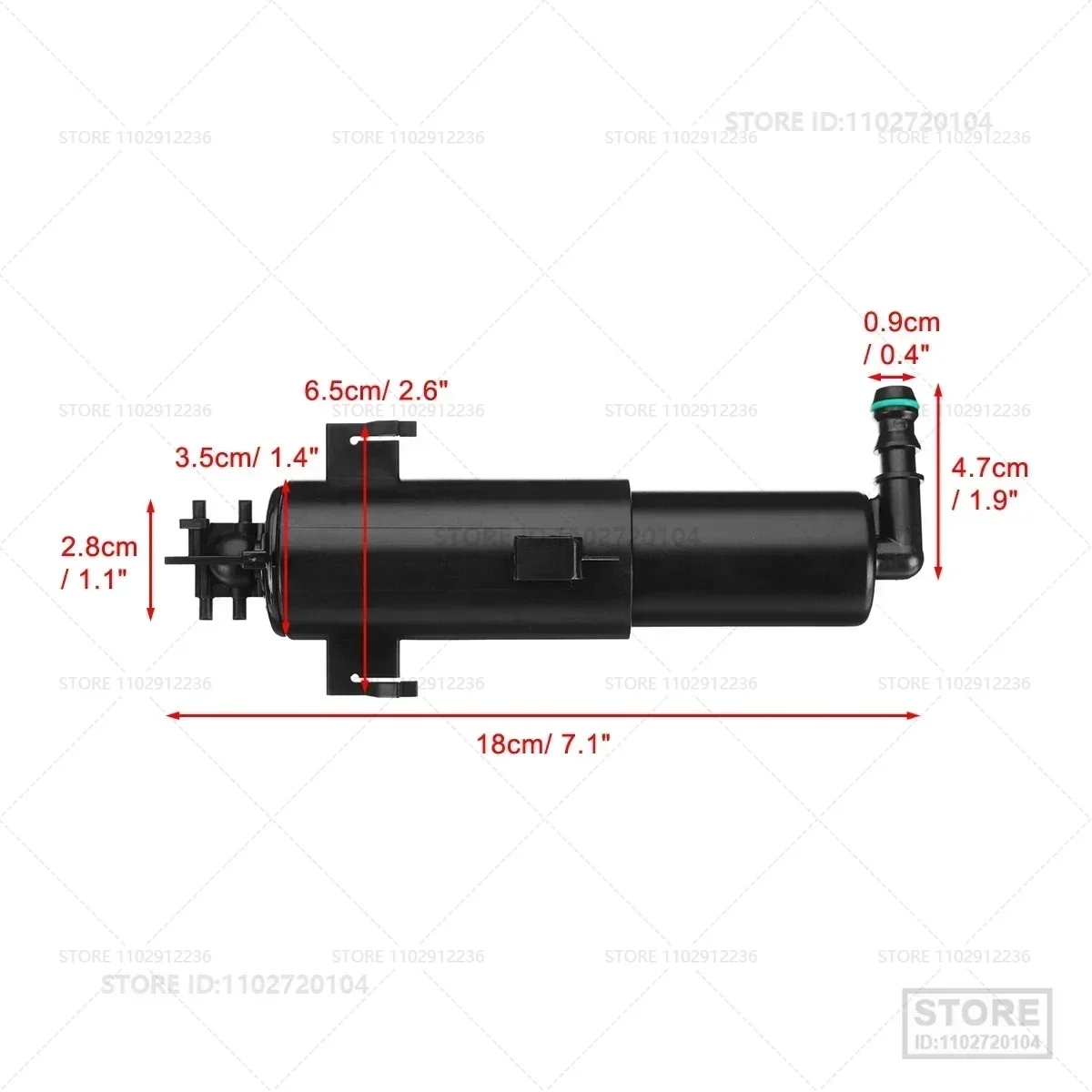 For 2007-2013 BMW X5 30i 35i 48i 50i 35d M (E70) Headlamp Washer Nozzle Jet Sprayer 61677173851 61677173852