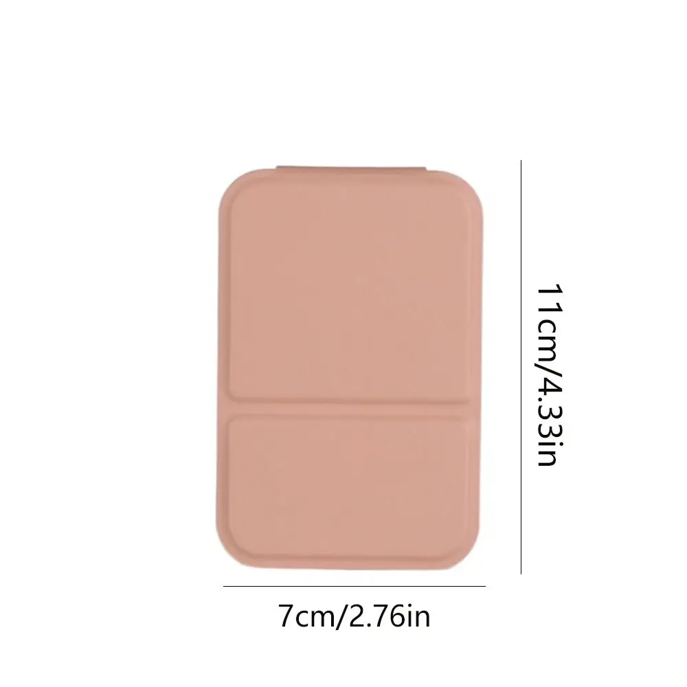 Miroir cosmétique compact en cuir PU, support de bureau INS, miroir de courtoisie pliant, document solide, poids léger, possède un miroir de maquillage