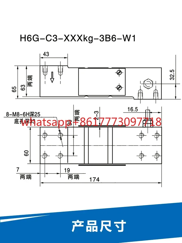 مقياس بلازا H6G لتغليف المكونات، مقياس منصة عالي الدقة H6G-C3-50KG100KG #5