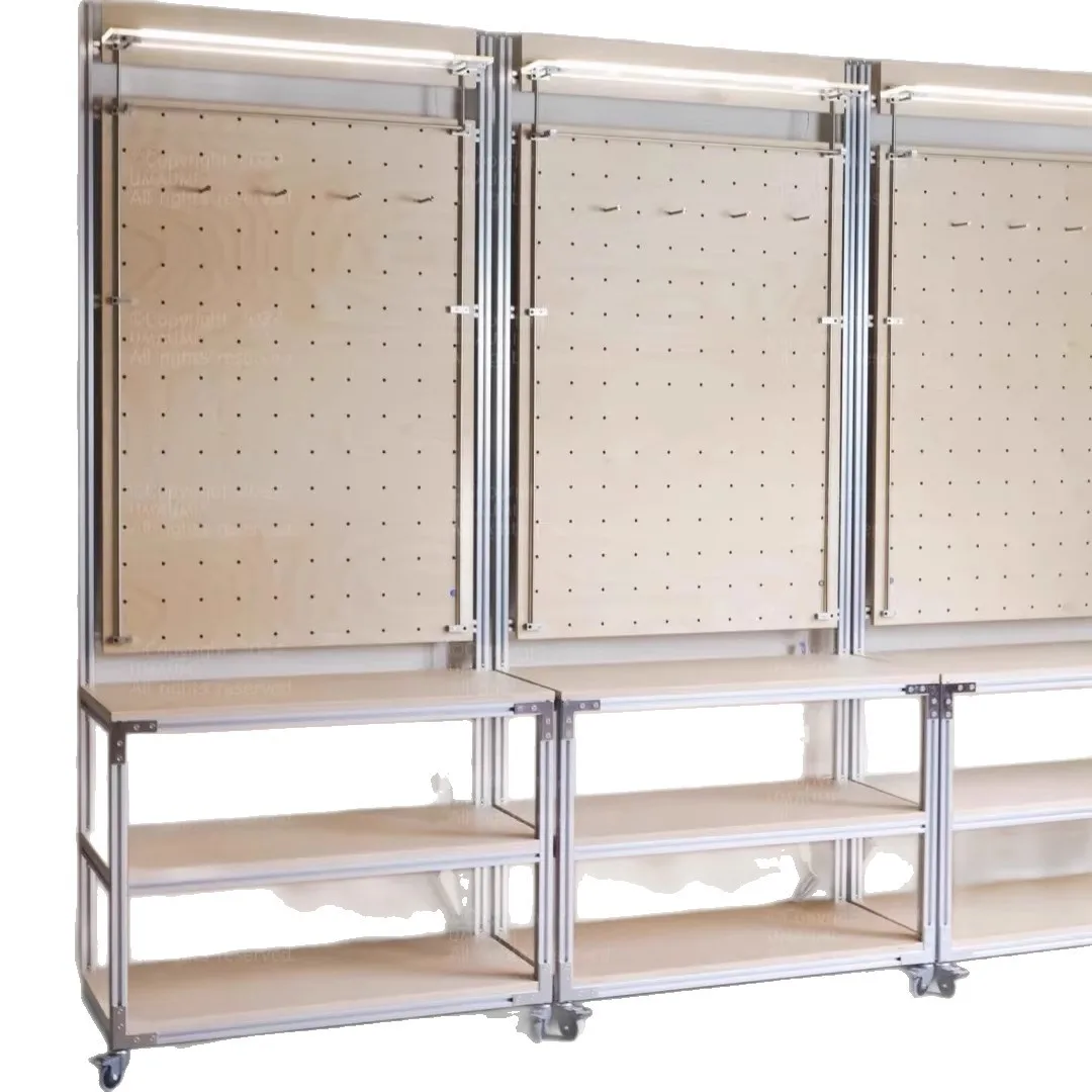 

Стеллаж для хранения алюминиевого профиля в индустриальном стиле