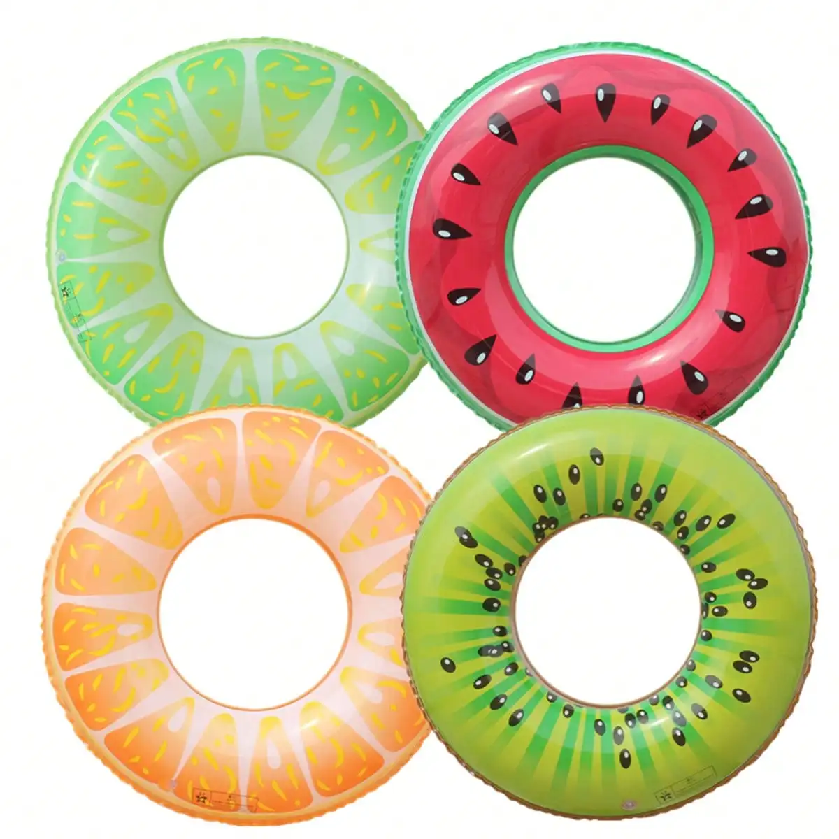 

1pc Summer Pool Party Thickened Inflatable Fruit Life Ring, Swimming Pool Float