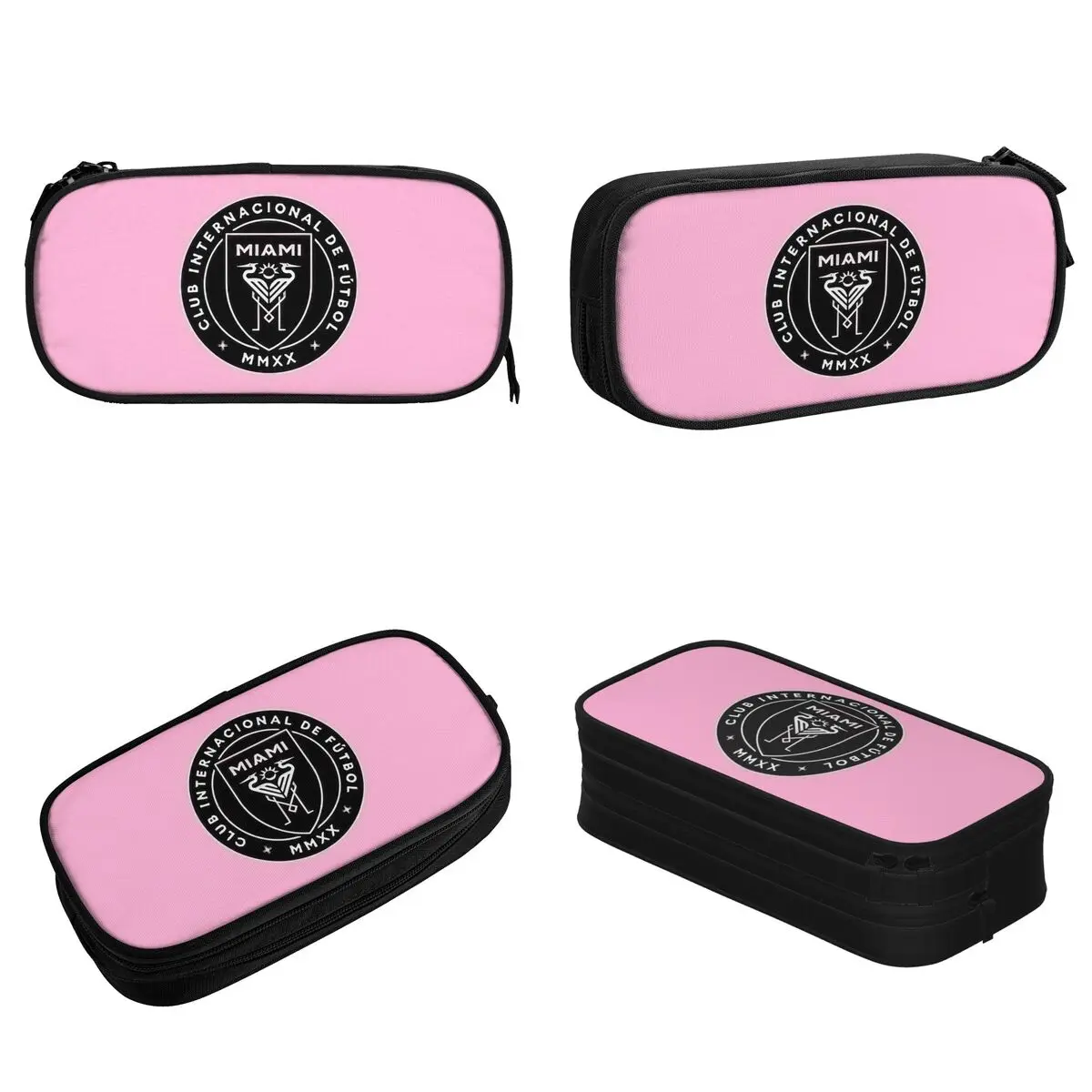 Imagem -02 - Messied Inter Miami Pencil Case Pen Holder para Meninas e Meninos Grande Bolsa de Armazenamento Material Escolar Papelaria com Zíper 10