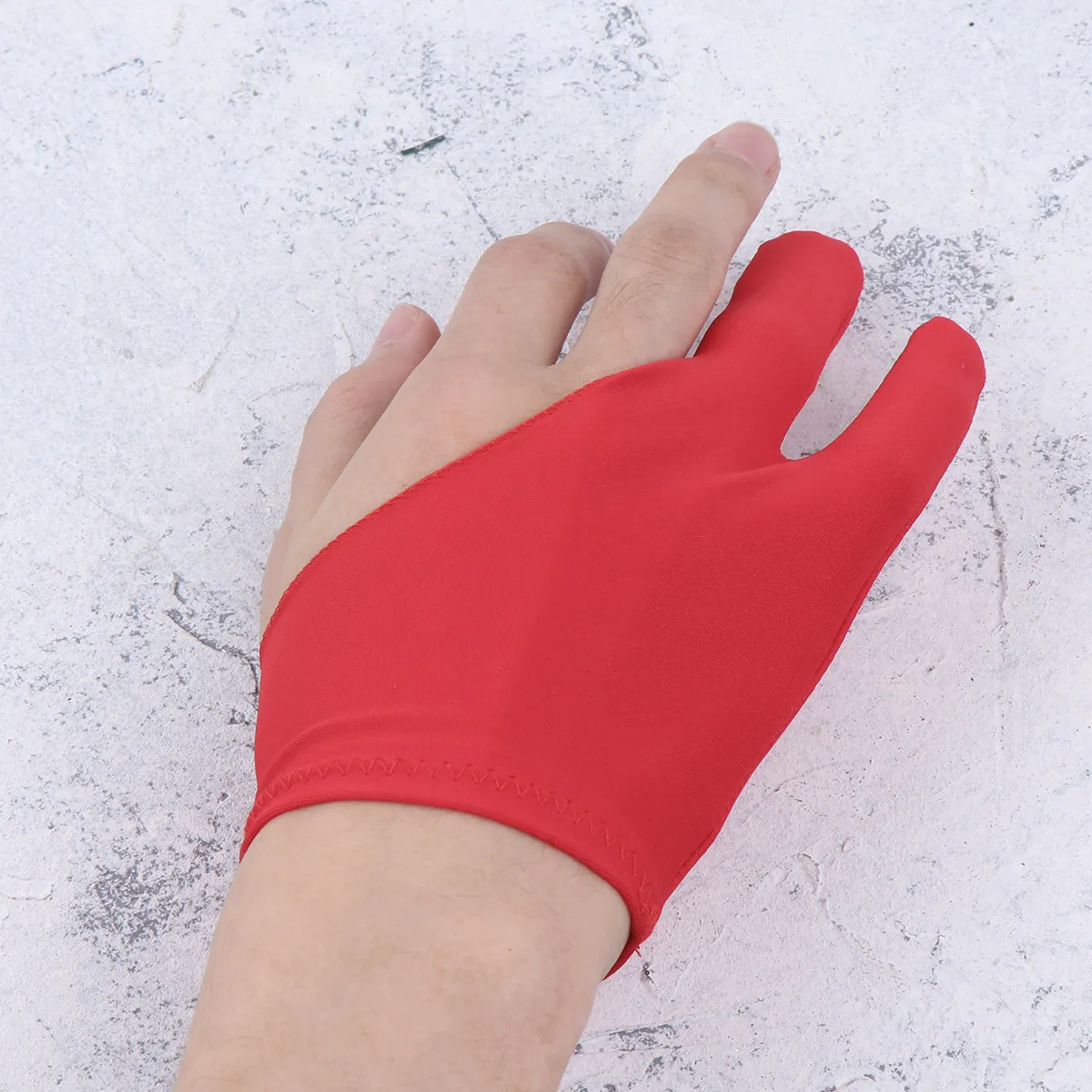 2Pcs Spandex Artist Drawing Gloves Anti-Sweat Wear-Resistant Breathable Thin Sketch Gloves for Tablet Monitors Two Finger Curved