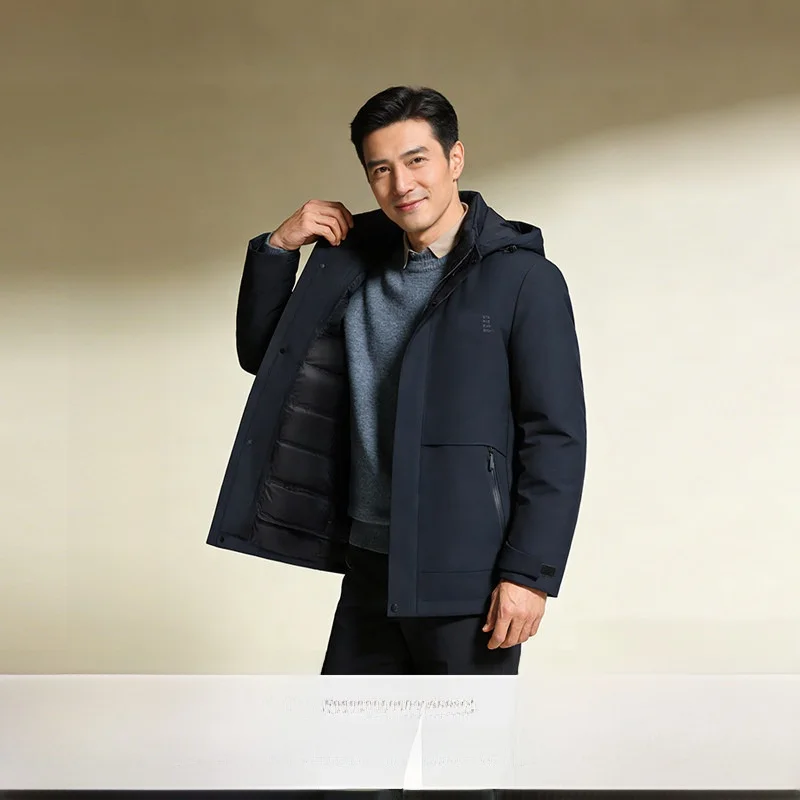 

Snow Flying 2026 Spring New Three-in-One Men's Goose down Jacket Casual Fashion Simple Warm Polyester Fiber Home City Travel ...