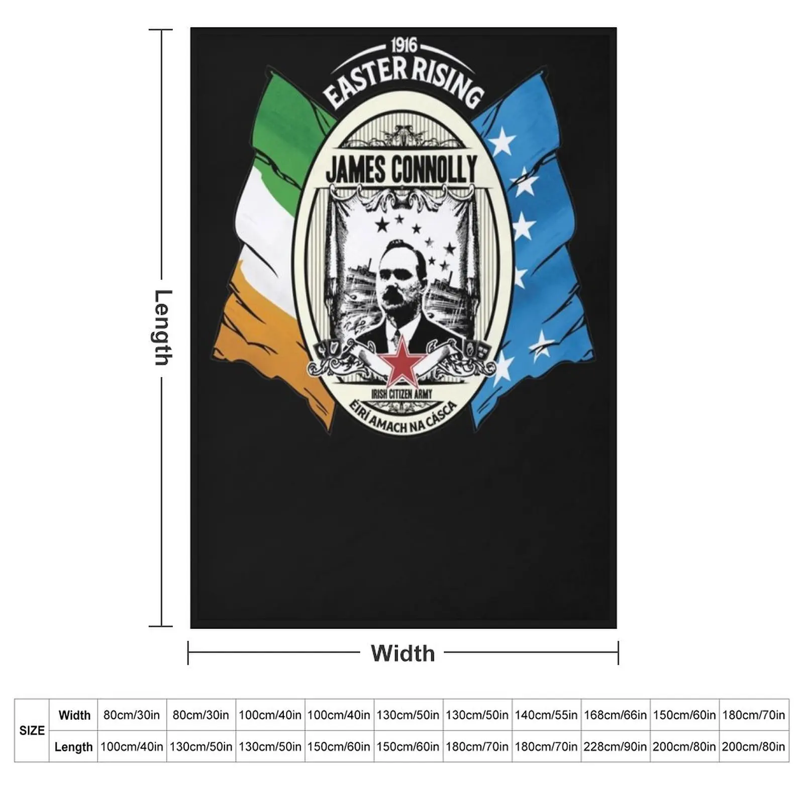 James Connolly - Arm??e citoyenne irlandaise T-shirt classique Throw Blanket valentine gift ideas Soft Big Blankets