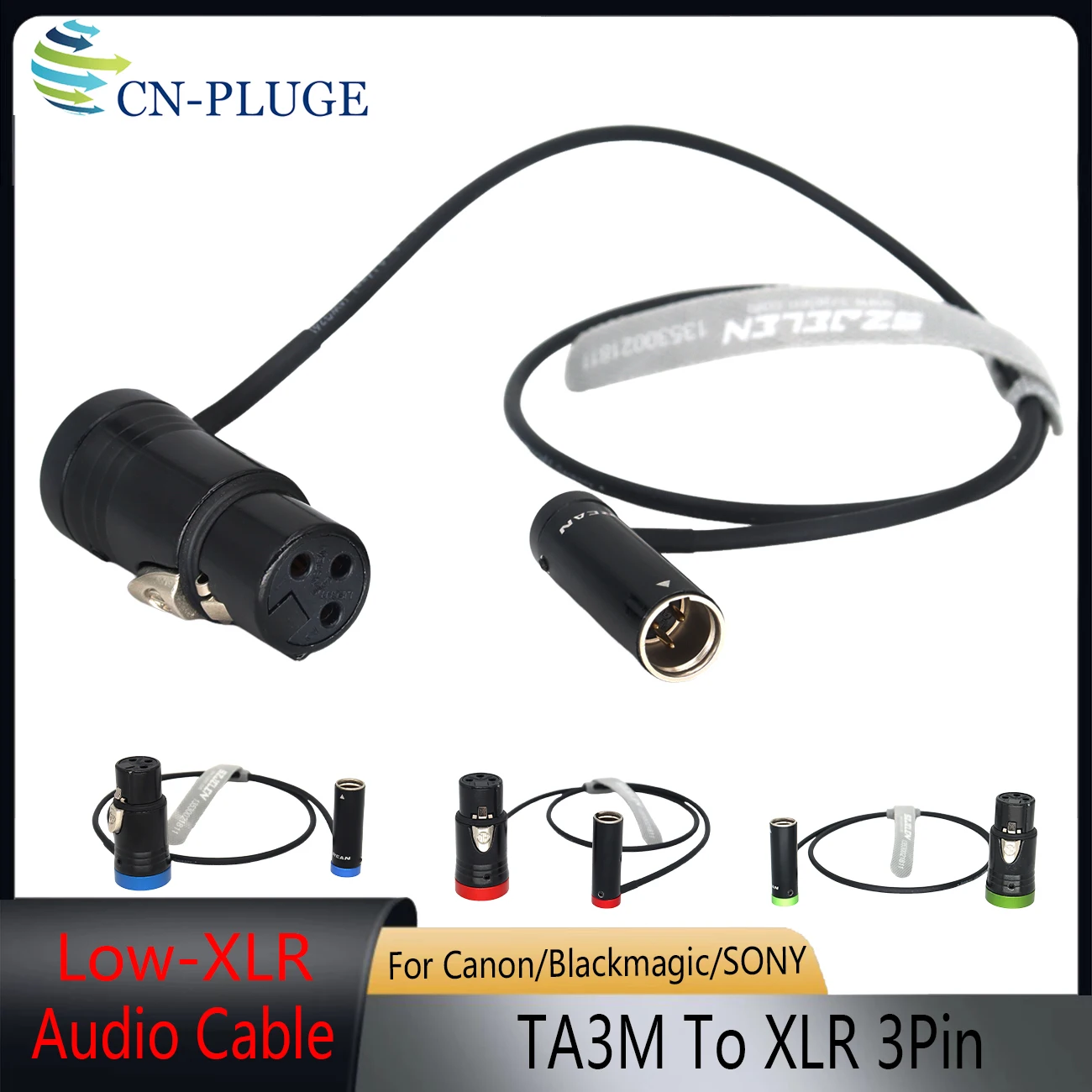

Low-Profile Mini XLR TA3M to XLR 3Pin Audio Cable Balanced Mic Cord for Camera Camcorder Wireless Transmitter Recorder