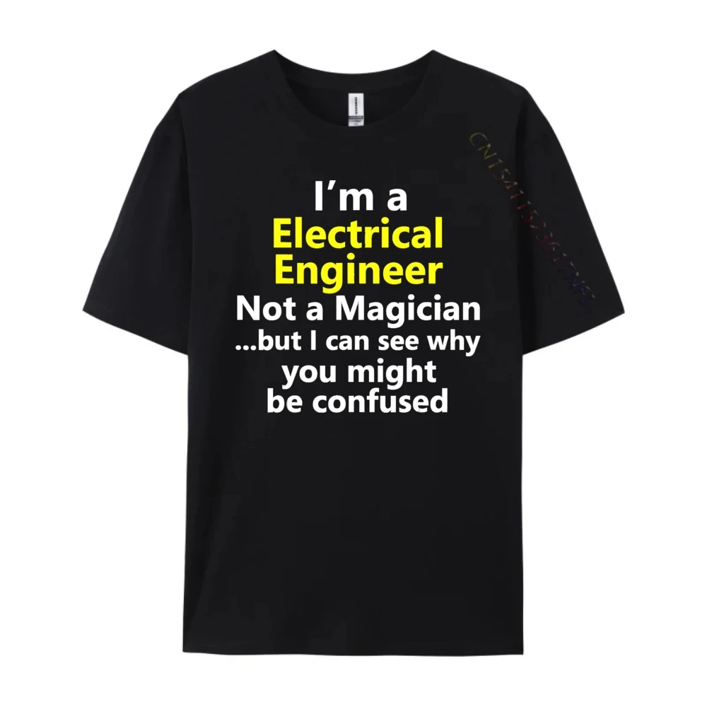 Funny Electrical Engineer Job Title College Engineering Oversized T Shirt Men's Clothes T-Shirts Vegan