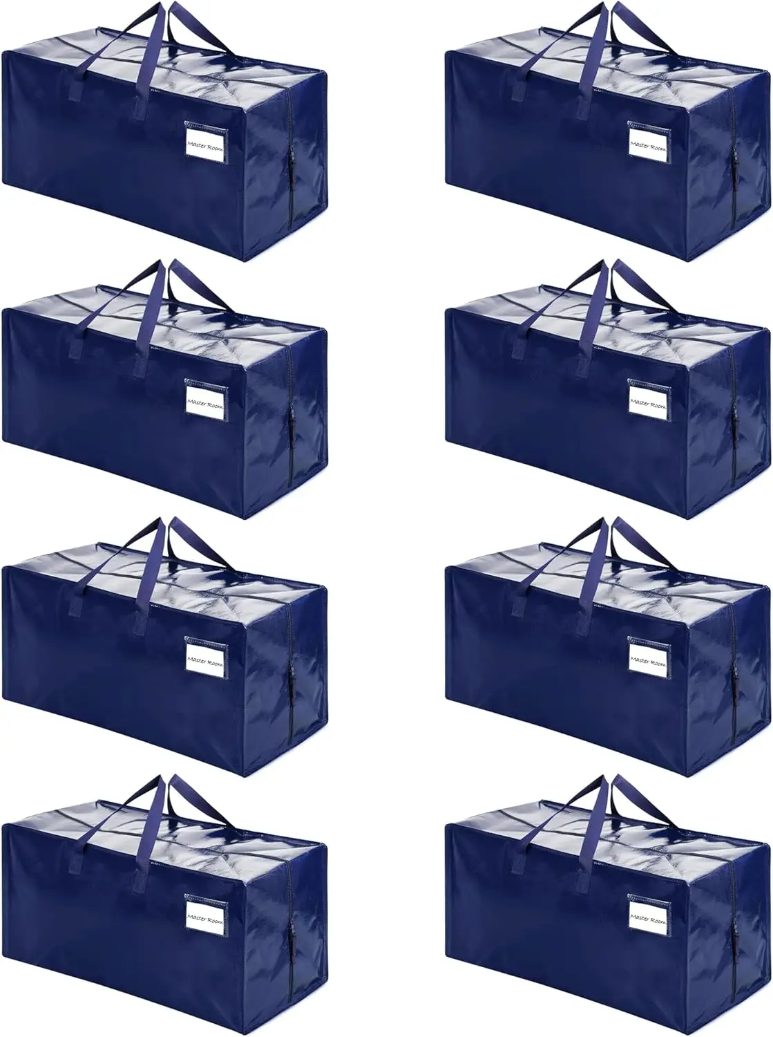 

8 Pack Moving Bags w/Backpack Straps, Heavy Duty, Moving Boxes Alternative, Packing Supplies,Large Storage Totes with Zipper