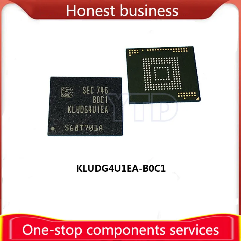 

1 piece KLUDG4U1EA-B0C1 100% quality 100% working EMMC BGA 128G chip font mobile phone hard disk memory KLUDG4U1EA