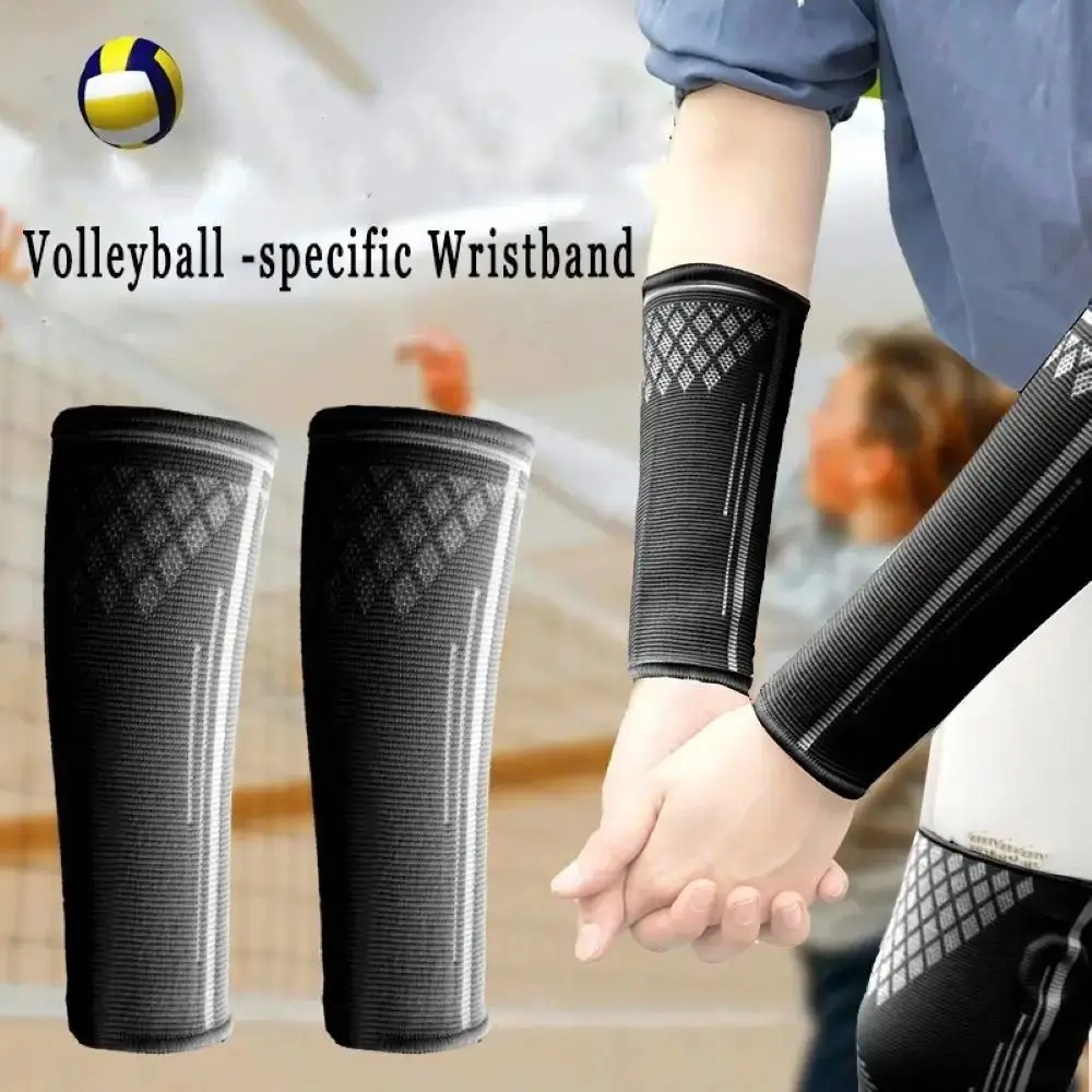 1 paio di protezioni UV manicotti da pallavolo supporto per il polso scaldamuscoli elastici sicurezza sportiva traspirante