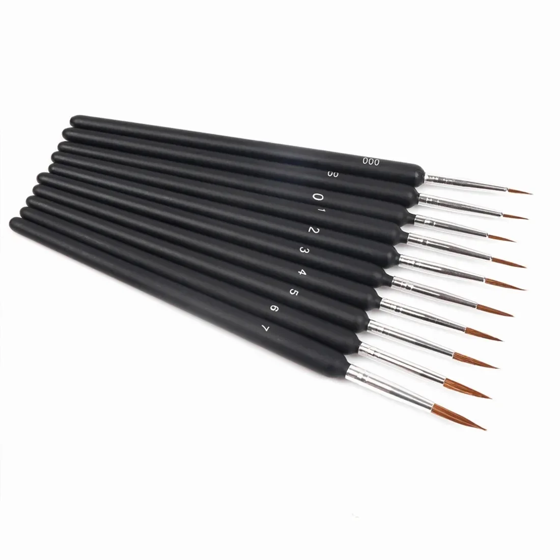 10Pcs Miniature Paint Brushes Set Professional Nylon hook line pen Art Liner drawing for Acrylic Watercolor Paint Set brushe