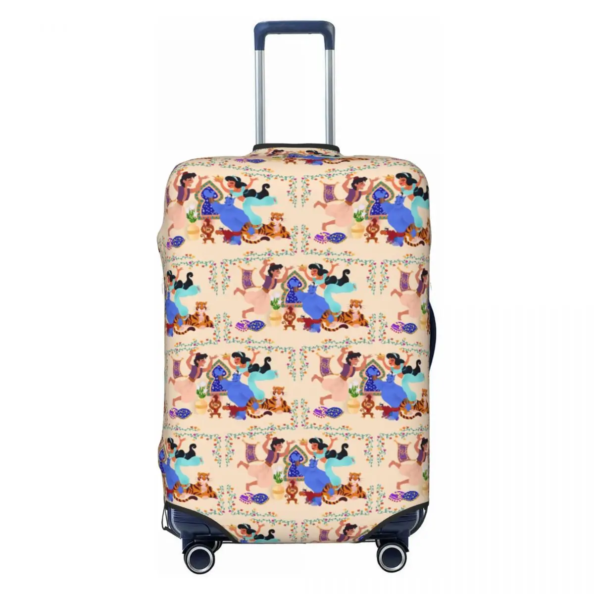 

Custom Cute Cartoon A-Aladdin Suitcase Cover Elastic Travel Luggage Covers for 18-32 inch