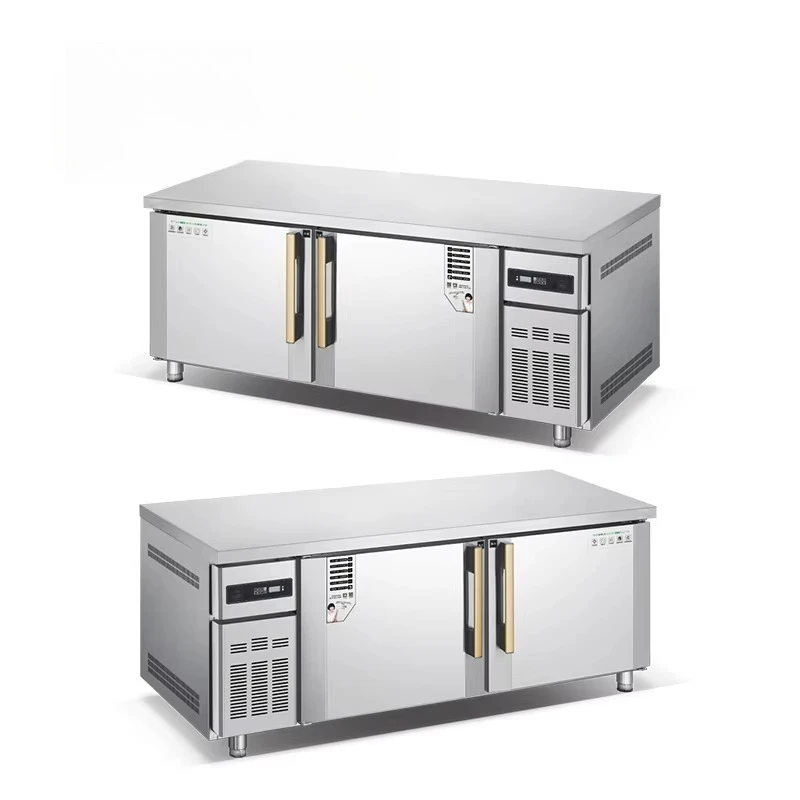 

Counter refrigerator workbench Commercial 2-door desktop double-door refrigerator, convenient, practical and durable