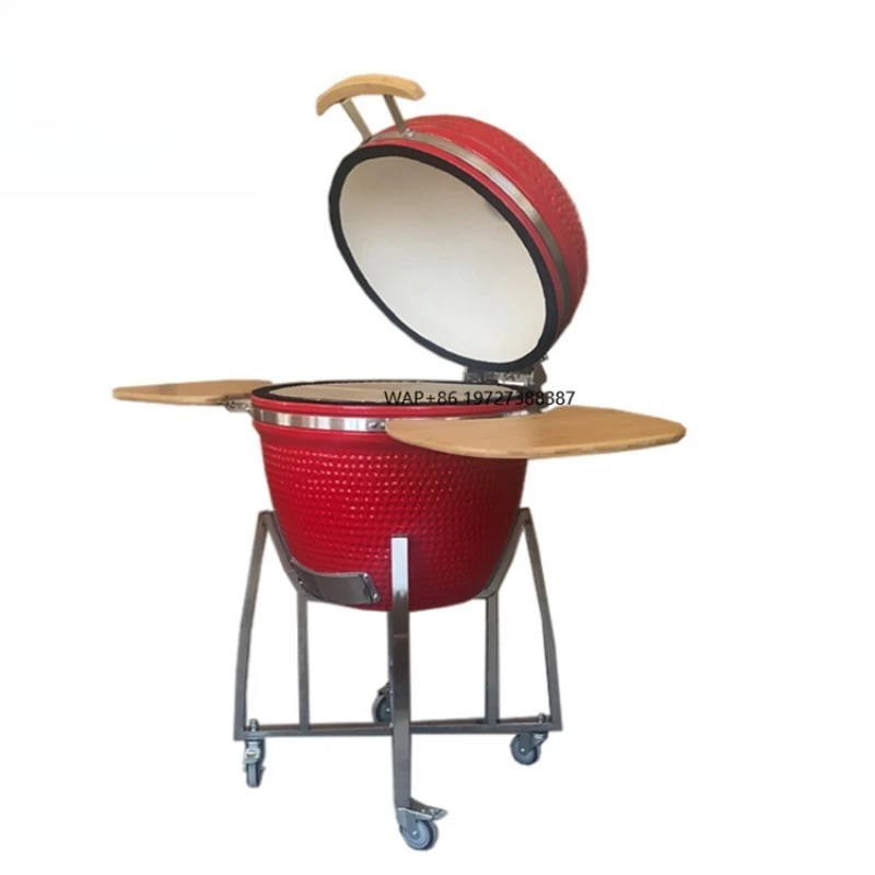 Hot Sale Outdoor Barbecue Smoker Barbecue 23.5 Inches Kamado Charcoal Grill with BBQ Tool Stainless Cooking Grid for Party