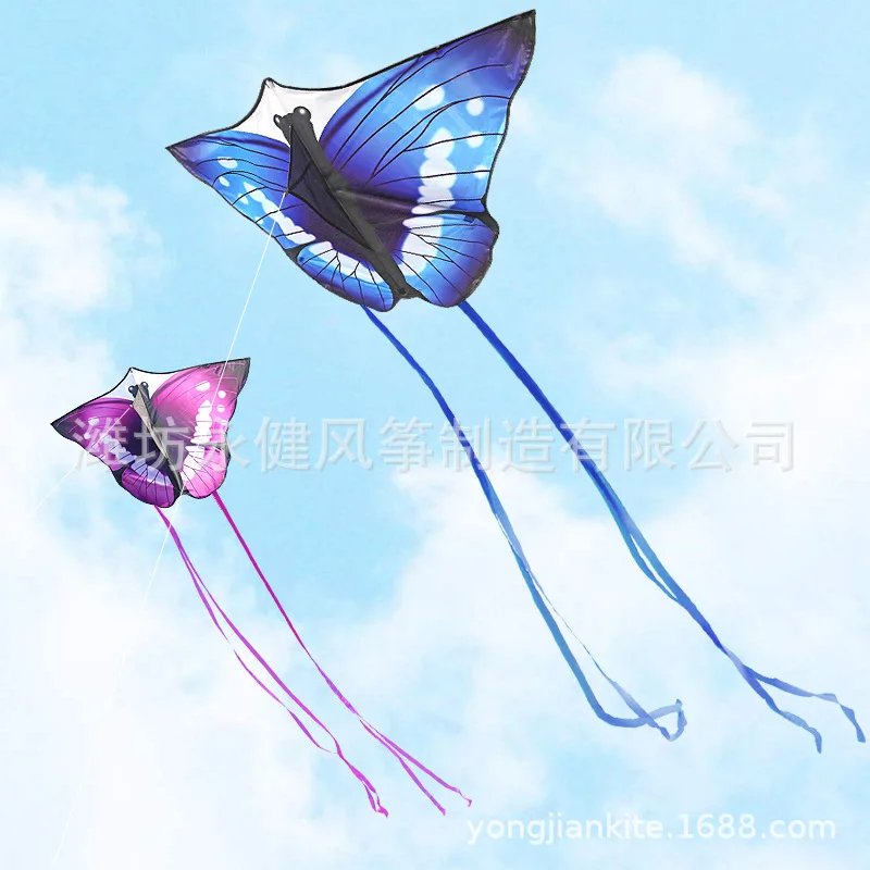 Spring Children Outdoor Game Kite Gradual Butterfly Pattern Handmade Weifang Kite Stable Triangle Kite