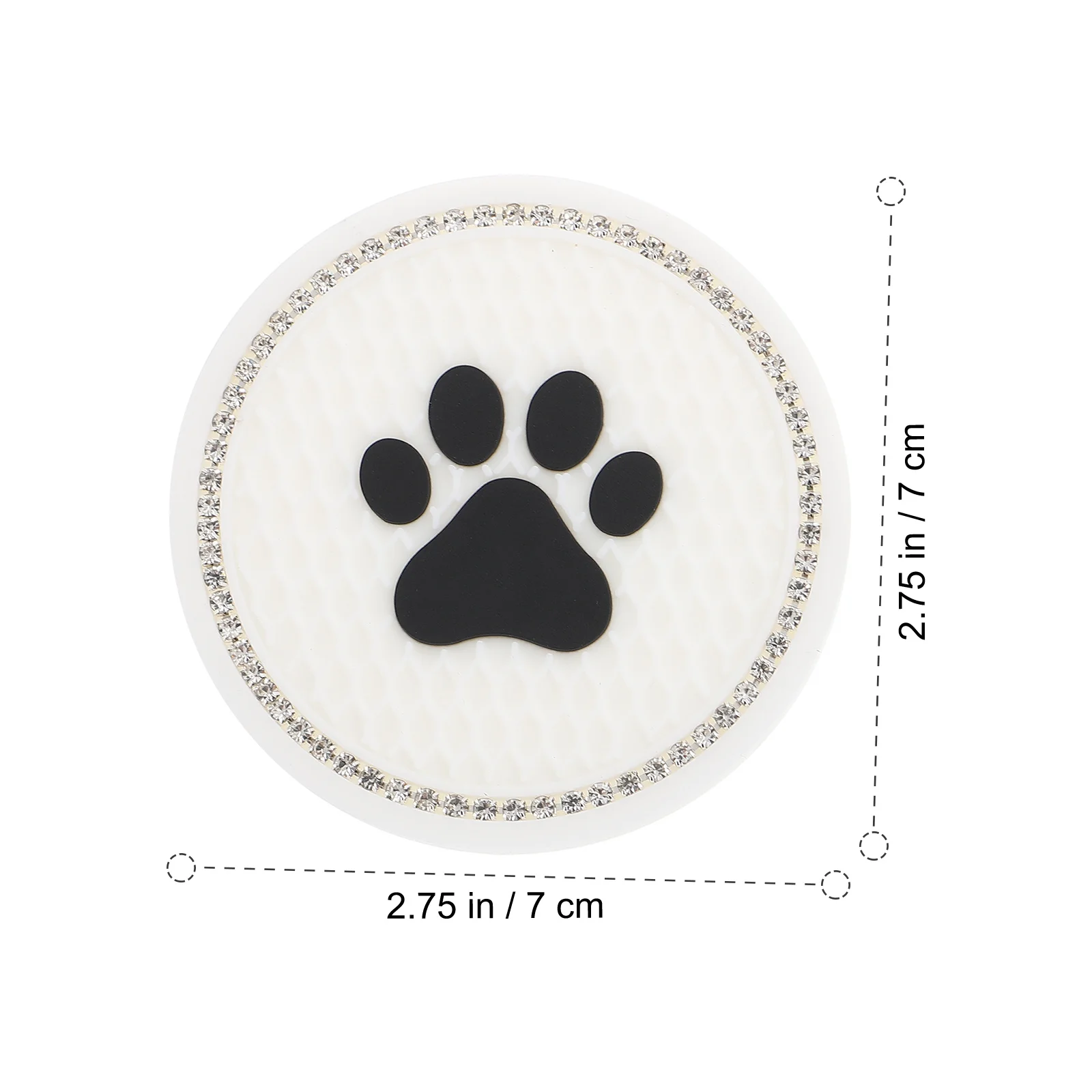 

2Pcs Non-Slip Cat Paw Car Coasters Diamond Cup Holders Vehicle Water Cup Mats High Temperature Resistant Easy Clean