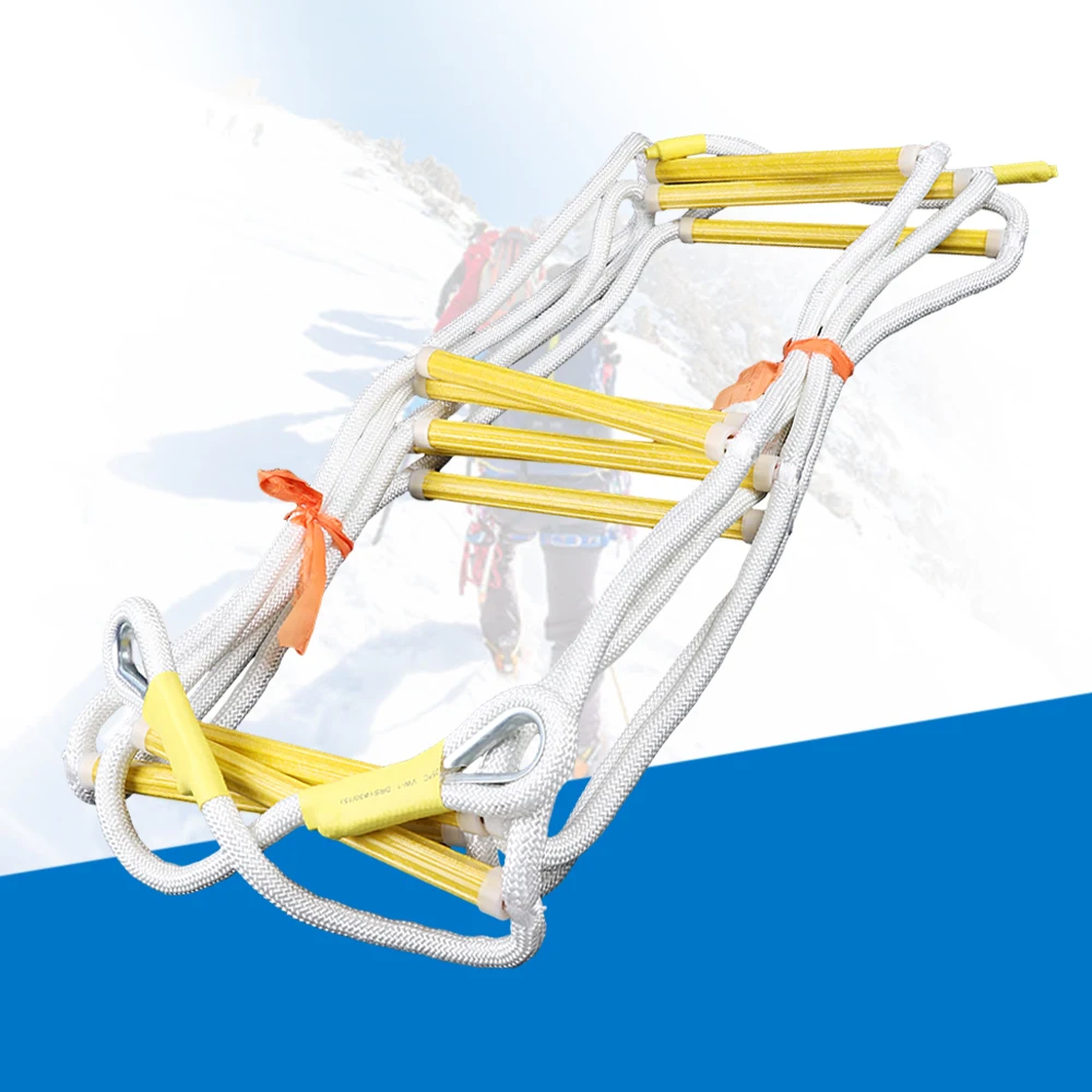 16ft Safety Ladder Rope Ladder Portable Reusable Multi-purpose Evacuation Ladder High-Altitude Operation Ladder