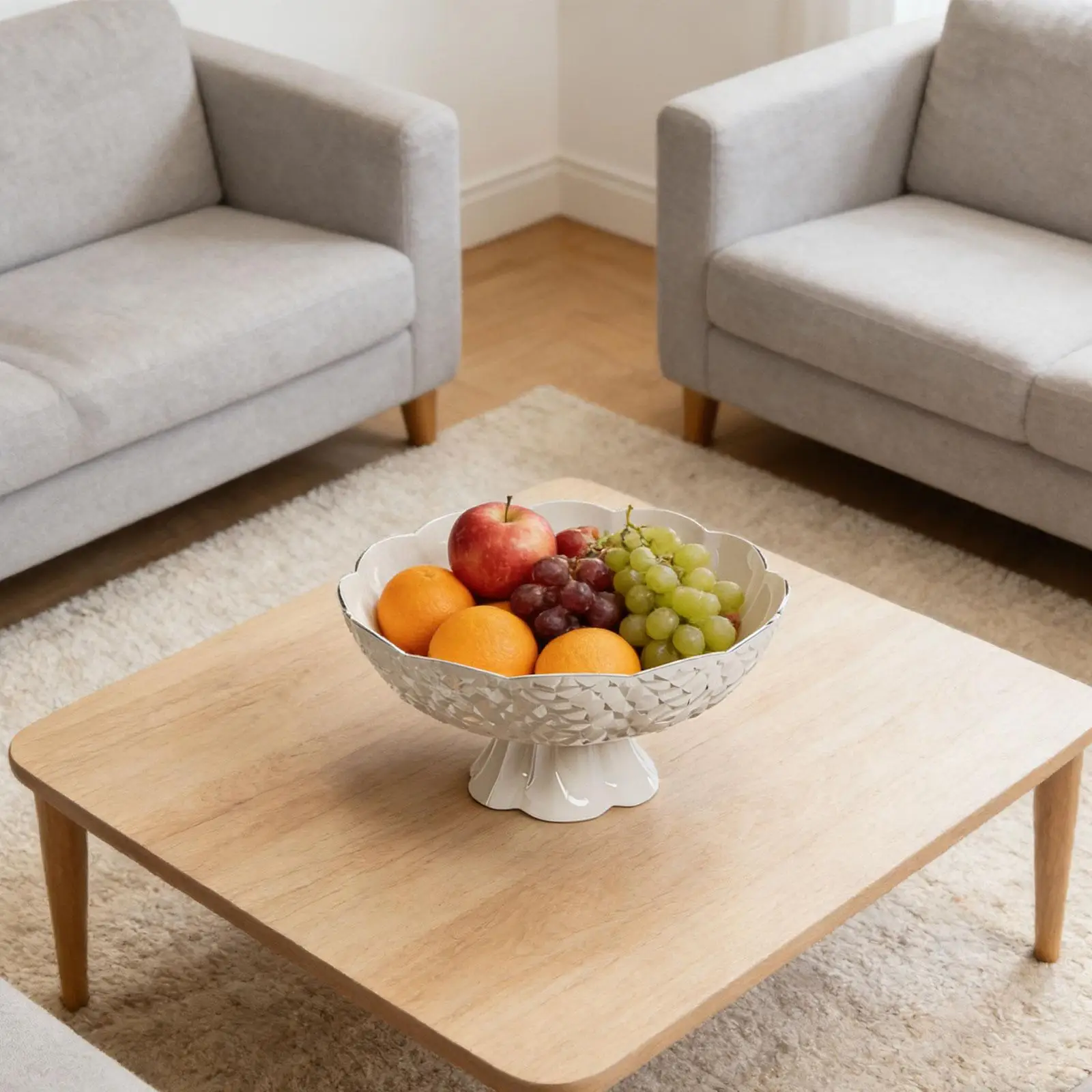Fruit Bowl, Dessert Container, Vegetable Stand with Drain Hole for Home
