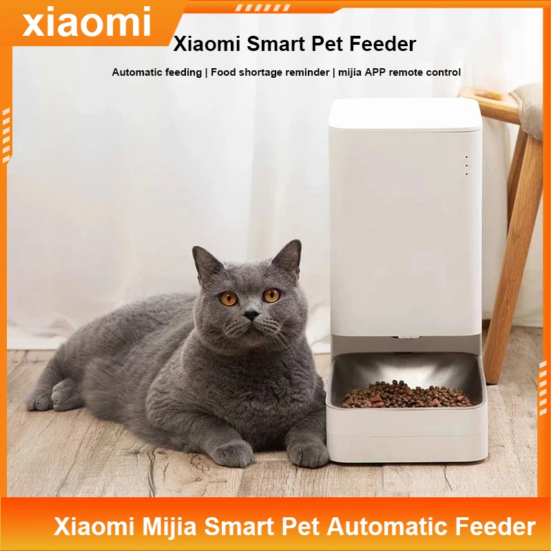 

Xiaomi Mijia Automatic Pets Cats Dogs Feeder Food Shortage Reminder Moistureproof Mijia App Remote Control 1.8kg Capacity