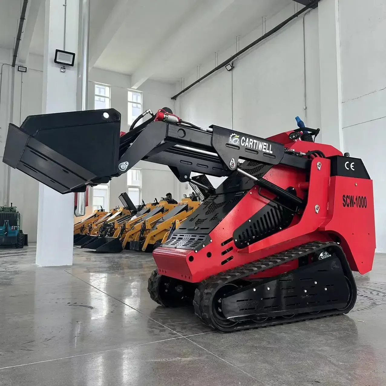 Free shipping! Cheap Multi functional small skid loader EPA Euro 5 tracked Kubota engine electric drive Warehouse for sale