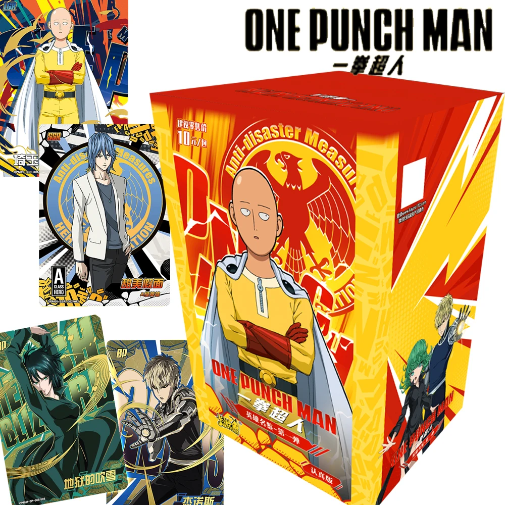 

Original One Punch Man Collection Card Hot Blooded Anime Character Saitama KING Limited Edition Battle Cards Kids Hobbies Gifts