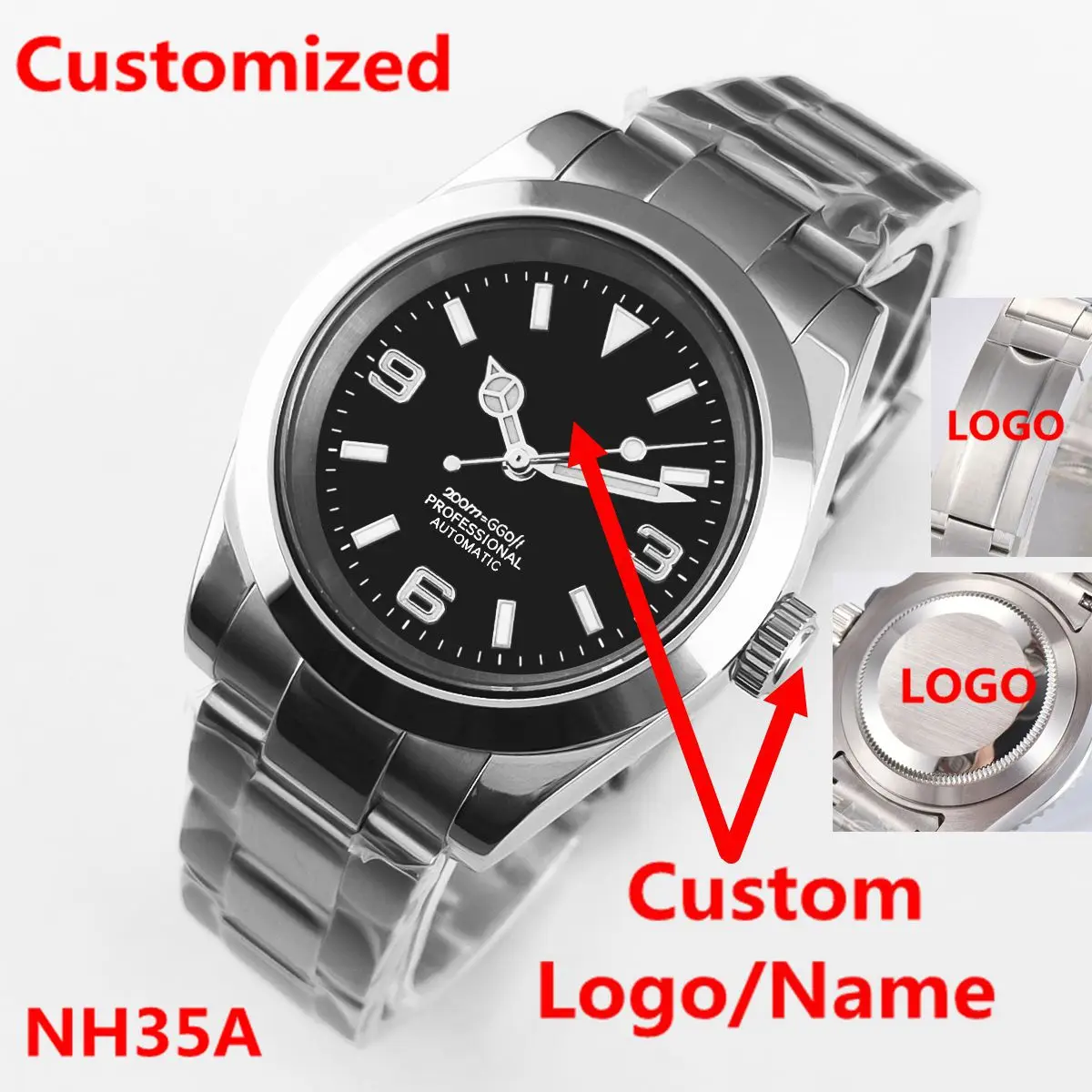 

Custom logo Luxury NH35 Corgeut Watch for Men/Women 36MM/39MM Automatic Mechanical Wristwatches Sapphire Luminous 10Bar Reloj