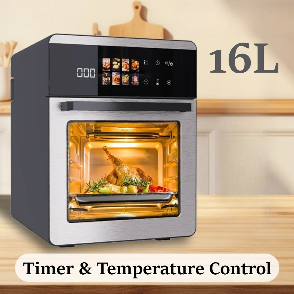 16L Large Capacity Smart Air Fryer Multifunctional Visual Electric Fryer Oven All In One Automatic Household Cooker