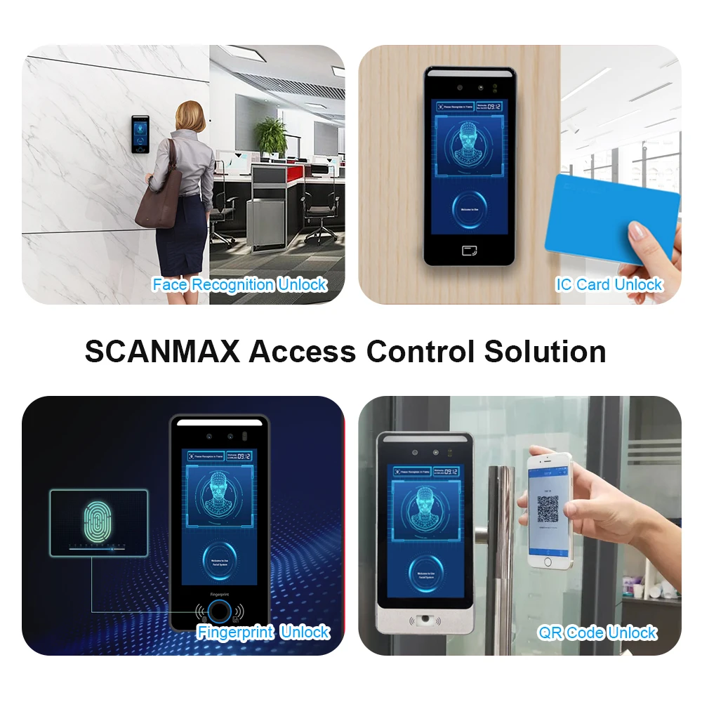 Wall Mounted Non-contact Automatic Biometric Face Recognition Access Control System Terminal