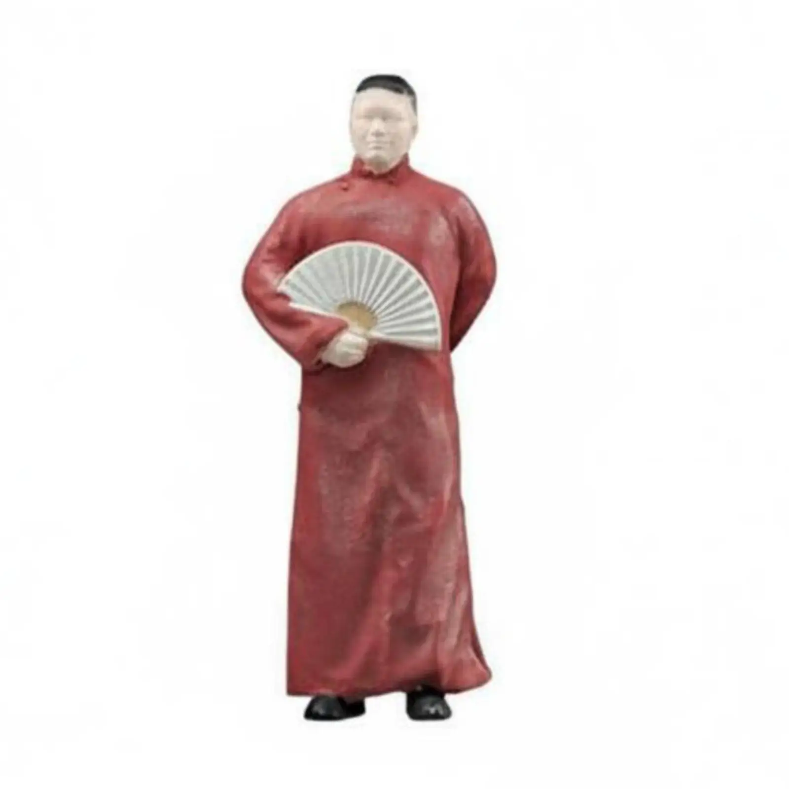 Cute Resin Micro Figure Chinese Actor Comedian Hand Painted for Model Village Layout Photography Backdrop Story Scene