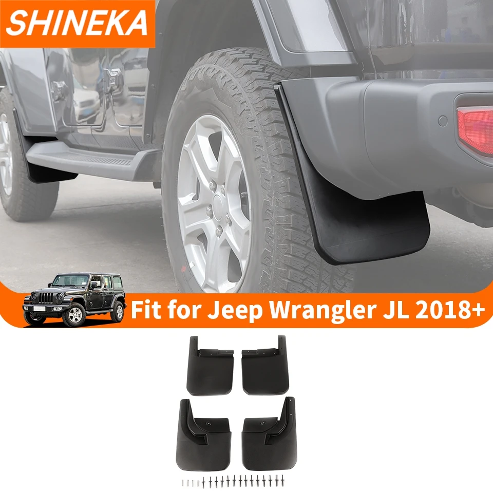 SHINEKA Kotflügel für Jeep Wrangler JL Sahara 2018–2023, vorne und hinten, Schmutzfänger, Spritzschutz, Kotflügel, Außenzubehör