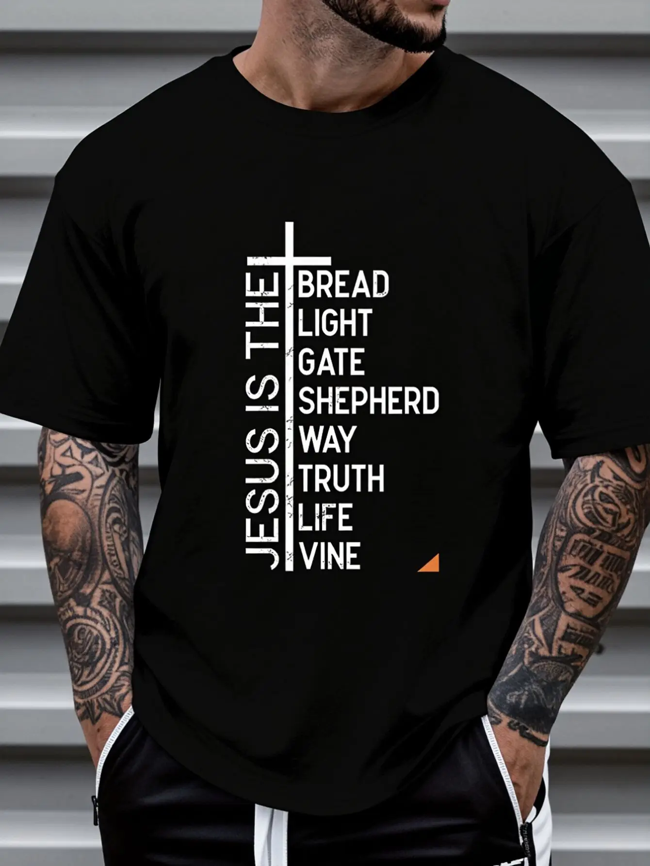100% Cotton Jesus Is The Bread Light Gate Shepherd Way Truth Life Vine T-Shirt Fashion Women's Men's Graphic Tee Causal Tops