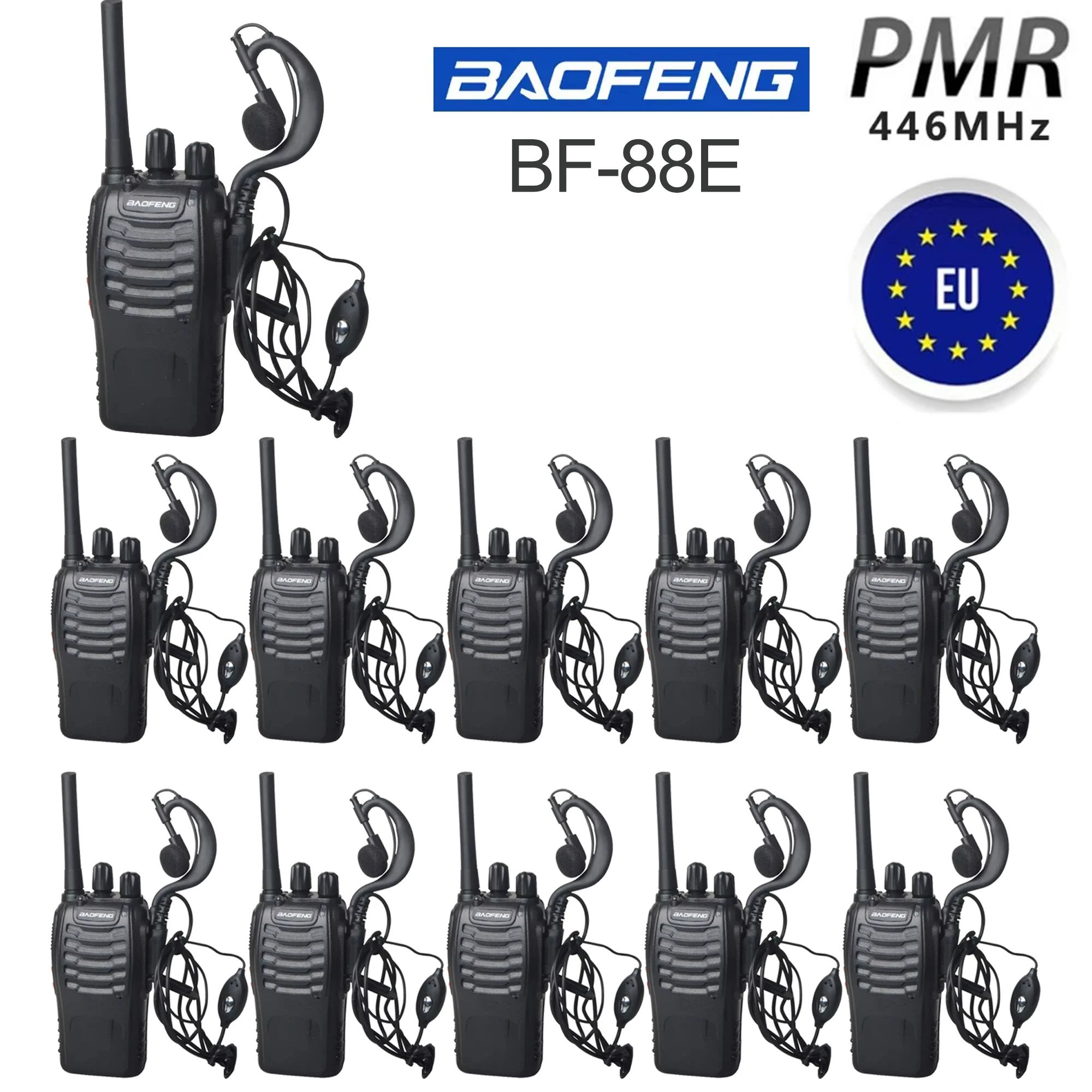 10pcs Baofeng BF 88E 5W Walkie Talkie Long range 10KM Two-way Radio for Hospitals, shopping malls, farms,trip self-driving