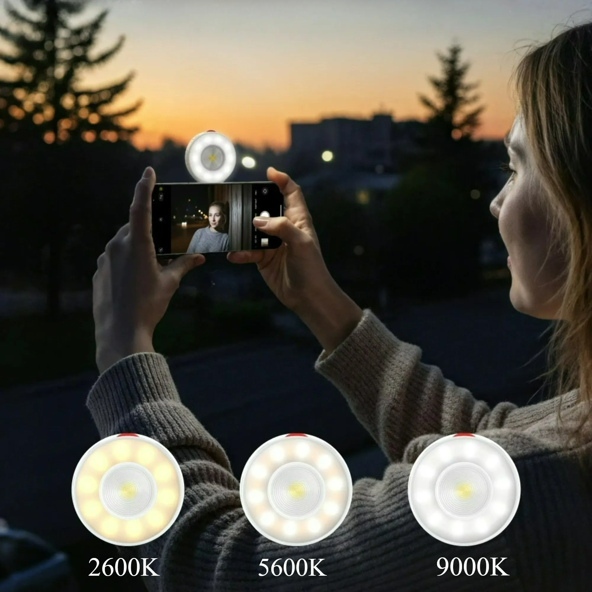 Magnetic Smartphone Photography Flash light Mini Selfie Light Adjustable Brightness for Iphone XIAOMI HUAWEI SAMSUNG