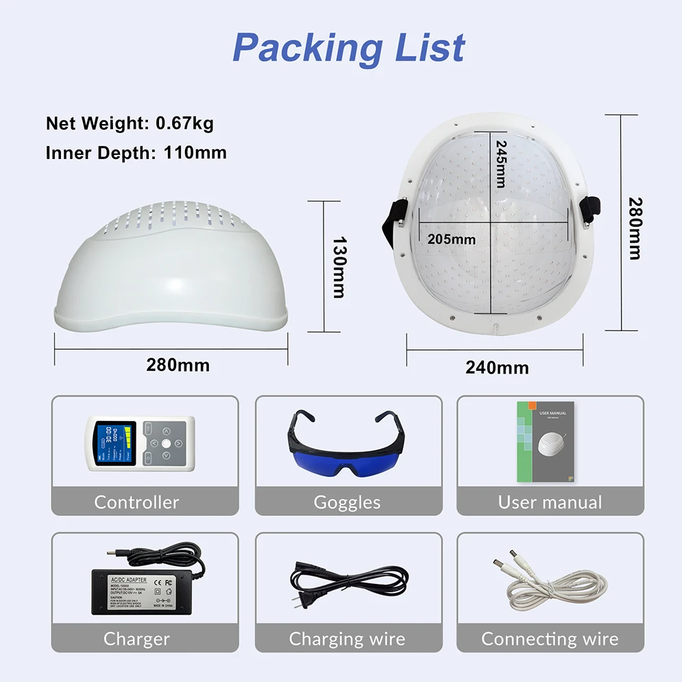 ZJKC 810nm Light Therapy Helmet for Parkinson Disease Depression Tbi Reduce Long-Term Nerve Damage Improve Memory Home Use