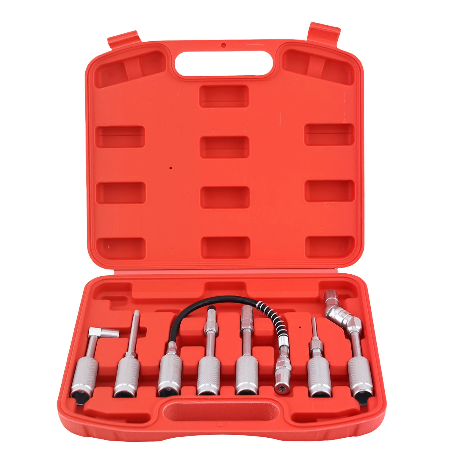 

7pc Deluxe Grease Gun Fitting Kit for Auto Shop with 360° & 90° Swivel Couplers