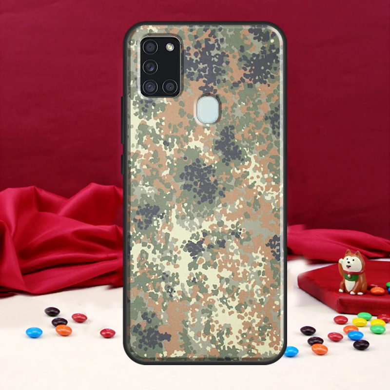 Flecktarn Camouflage Camo For Samsung Galaxy A34 A54 A14 A71 A51 A31 A11 A12 A22 A32 A52 A72 A50 A13 A53 Case