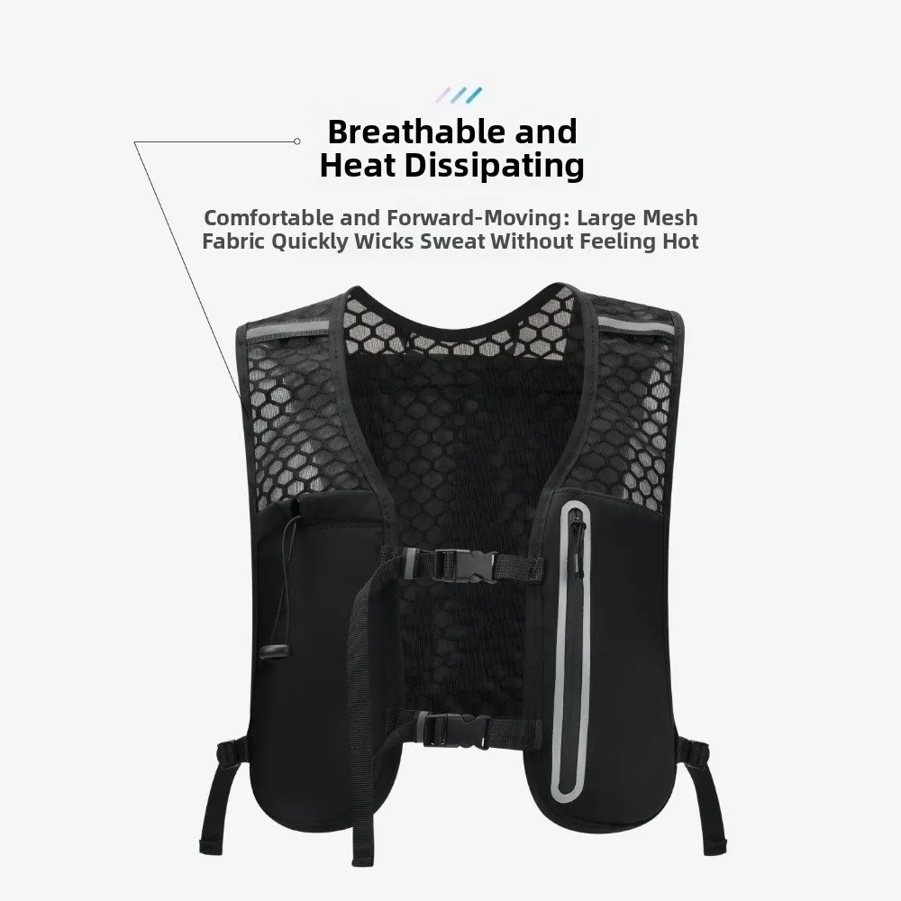 

Дышащий жилет для бега с гидратацией, нескользящий легкий нагрудный жилет для мочевого пузыря, удобный многофункциональный жилет для гидратации, спортивная сумка