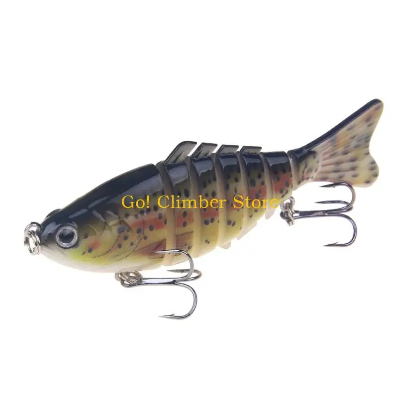 Q84C Everyday Jointed Fishing Lure Set for Lake and River Use, 3 Count 10 cm Fish-Shaped Swimbaits for Casual Anglers Daily