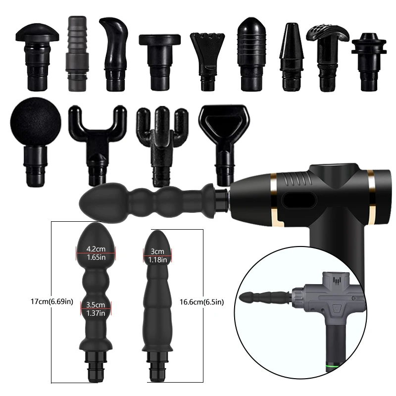 Massage Gun Heads Accessories vibration head for Fascia gun percussion Vibrators heads for massager 18mm connecting rod diameter