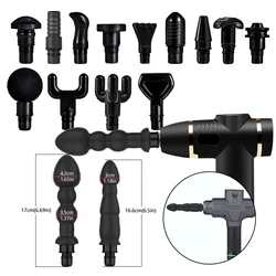 Cabezales para pistola de masaje, accesorios, cabezal vibratorio para pistola de Fascia, cabezales vibradores de percusión para masajeador, biela de 18mm de diámetro