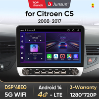 Junsun AI voice Wireless Carplay Android Auto Radio for Citroen C5 2008 2009 2010 2011 2012-2017 Button Car Intelligent System