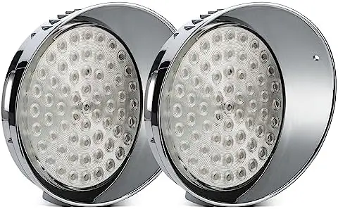 

Partsam 1 Pair LED Daytime Running Lights for Freightliner Century 1996-2005 Amber 61 LED Clear Lens