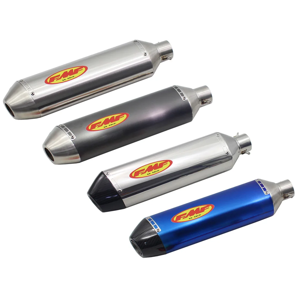 

Inlet 51mm Motorcycle Exhaust Muffler Pipe Slip On FMF Escape Moto Universal for KTM 125 390 DUKE Z800 Z900 R15 R3 Scooters Etc