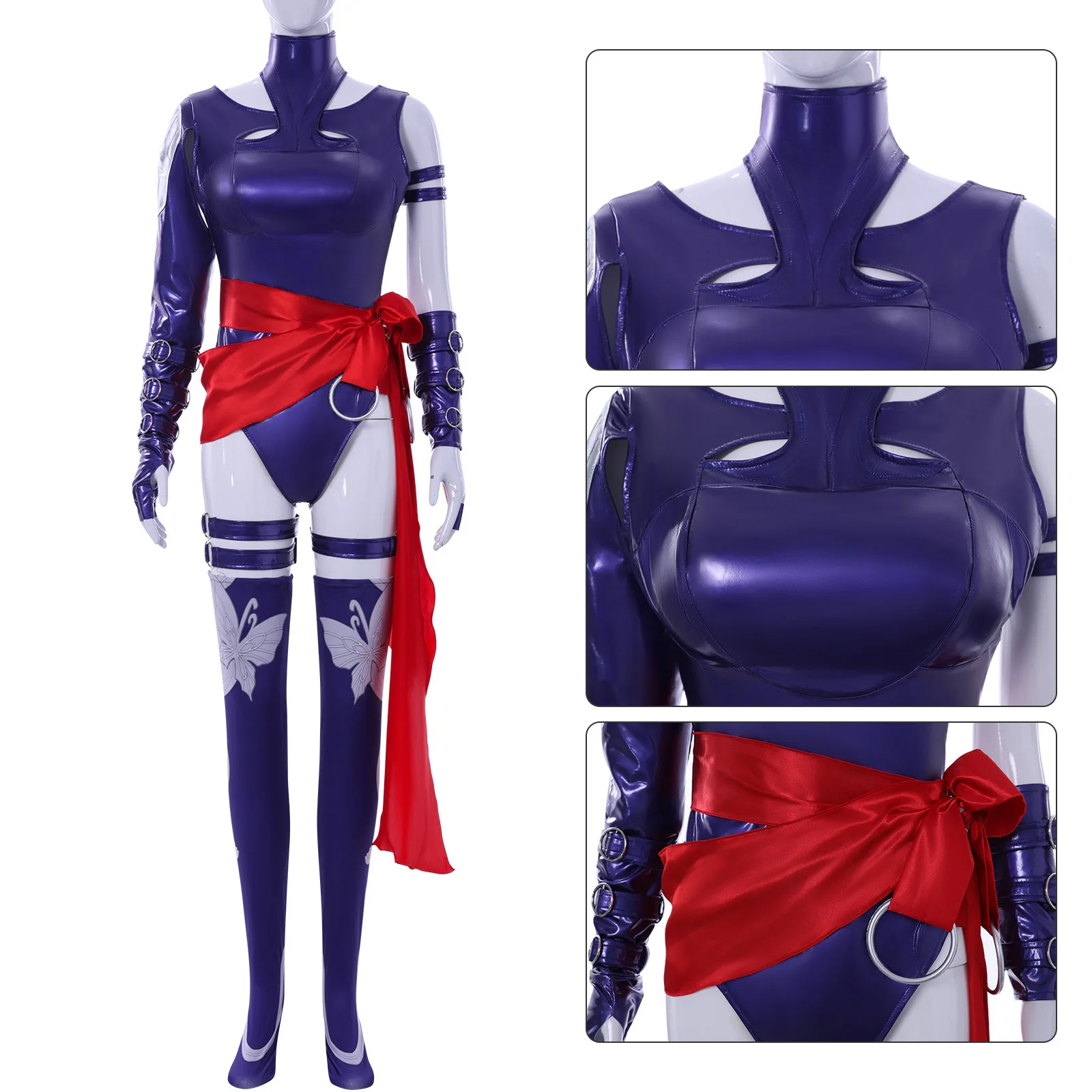 

Rivals Psylocke Косплей Комбинезон Костюм Фантастический Женский Маскировка Фэнтези Хэллоуин Карнавал Вечеринка Сексуальная Игровая Одежда